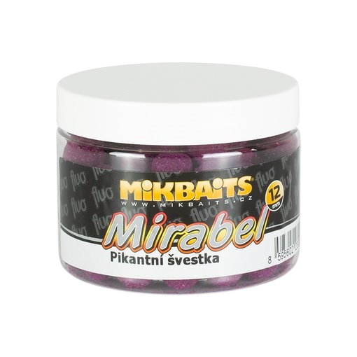 Mikbaits Mirabel Fluo Boilie Pikantní Švestka 12mm 150g Hmotnost: 150g, Průměr: 12mm