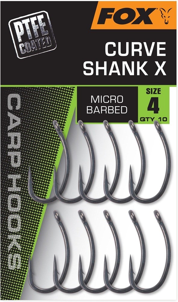 Fox Háčky Curve Shank X 10ks Velikost háčku: #4 (obrázek 3)