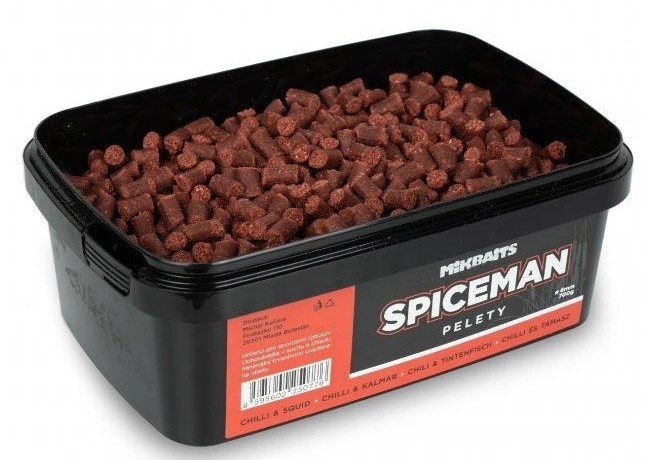 Mikbaits Pelety Spiceman Chilli Squid 6mm 700g Hmotnost: 700g, Průměr: 6mm