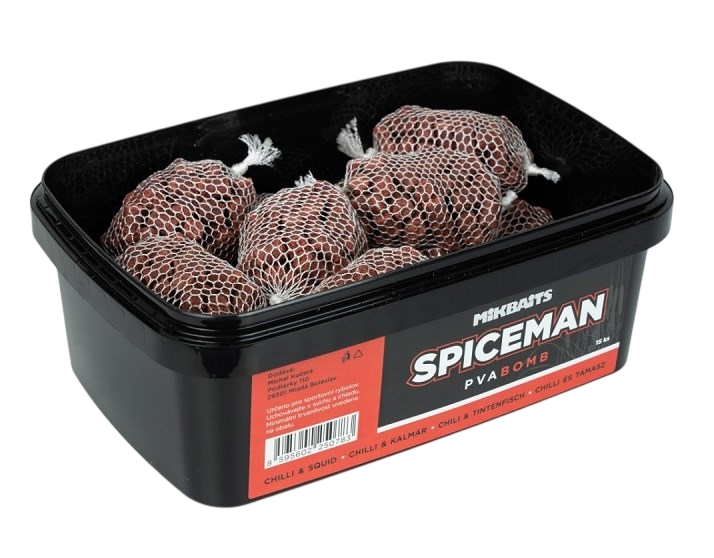 Mikbaits PVA Bomb Spiceman Chilli Squid 6mm 700g
