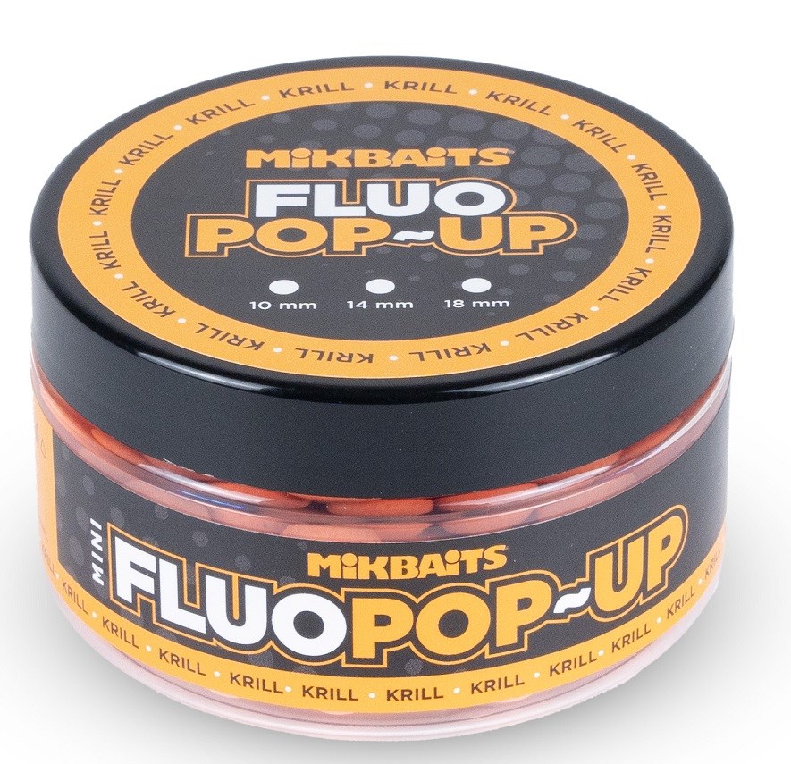 Mikbaits Mini Plovoucí Boilie Fluo Krill 10mm 100ml Průměr: 10mm
