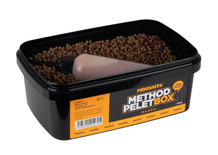 Mikbaits Method Pelet Box Mango 400g + 120ml Activator