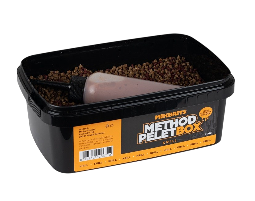 Mikbaits Method Pelet Box Krill 400g + 120ml Activator