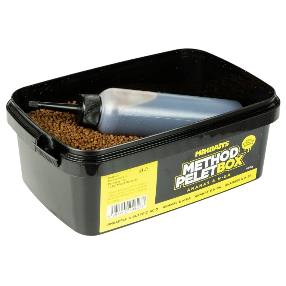 Mikbaits Method Pelet Box Ananas N-BA 400g + 120ml Activator