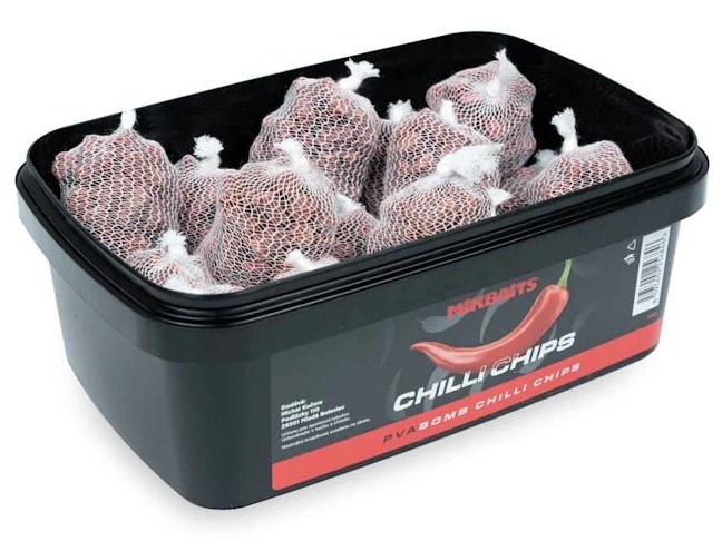 Mikbaits Pelety PVA Bomb Chilli Chips Chilli Squid 15ks