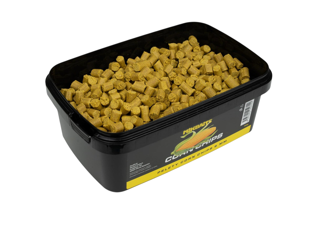 Mikbaits Pelety Corn Chips 6mm 700g Hmotnost: 700g, Průměr: 6mm