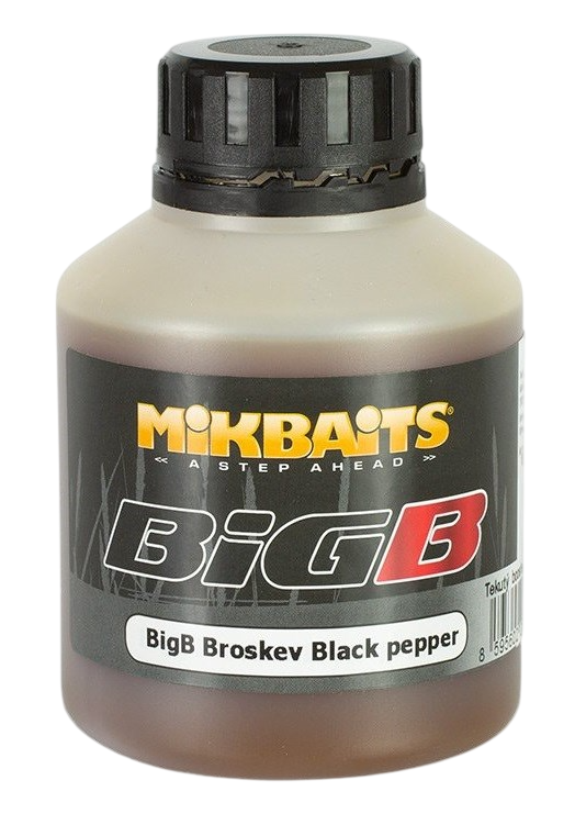 Mikbaits Booster BigB Broskev Black Pepper 250ml