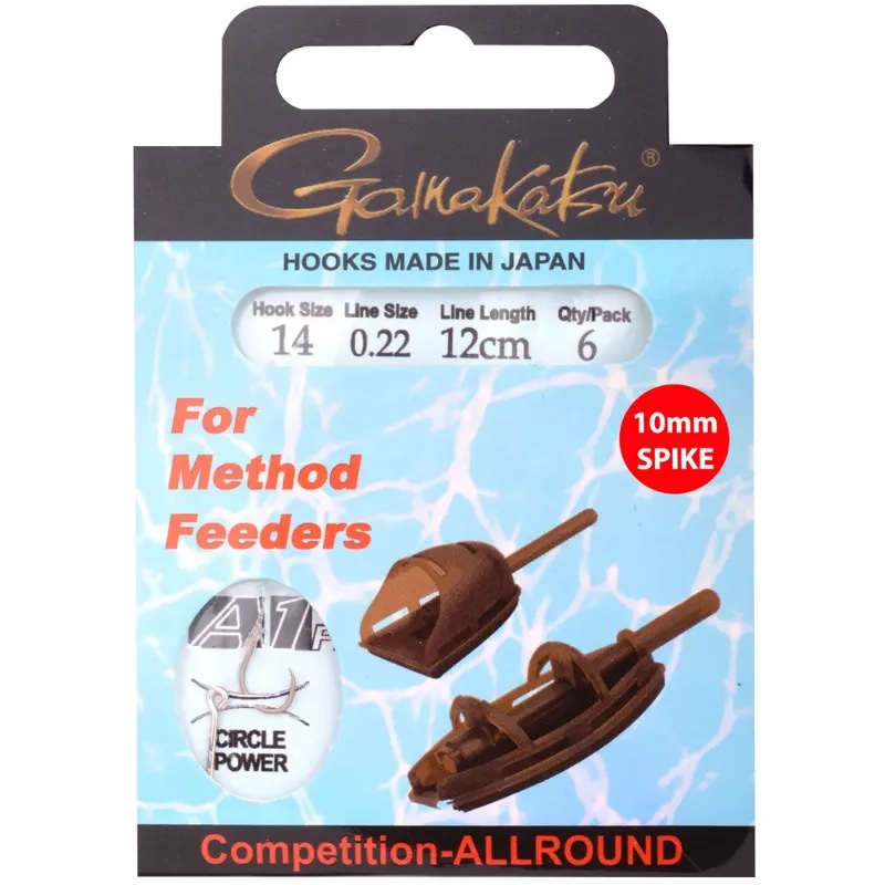 Gamakatsu Návazec Method Feeder Spike 6ks Velikost háčku: #10, Průměr: 0,25mm