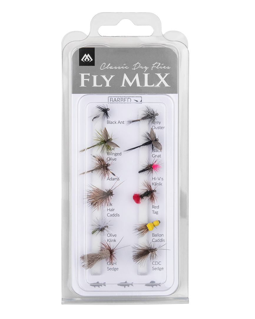 Mikado Sada Umělých Suchých Mušek Dry Flies Barbed 12ks