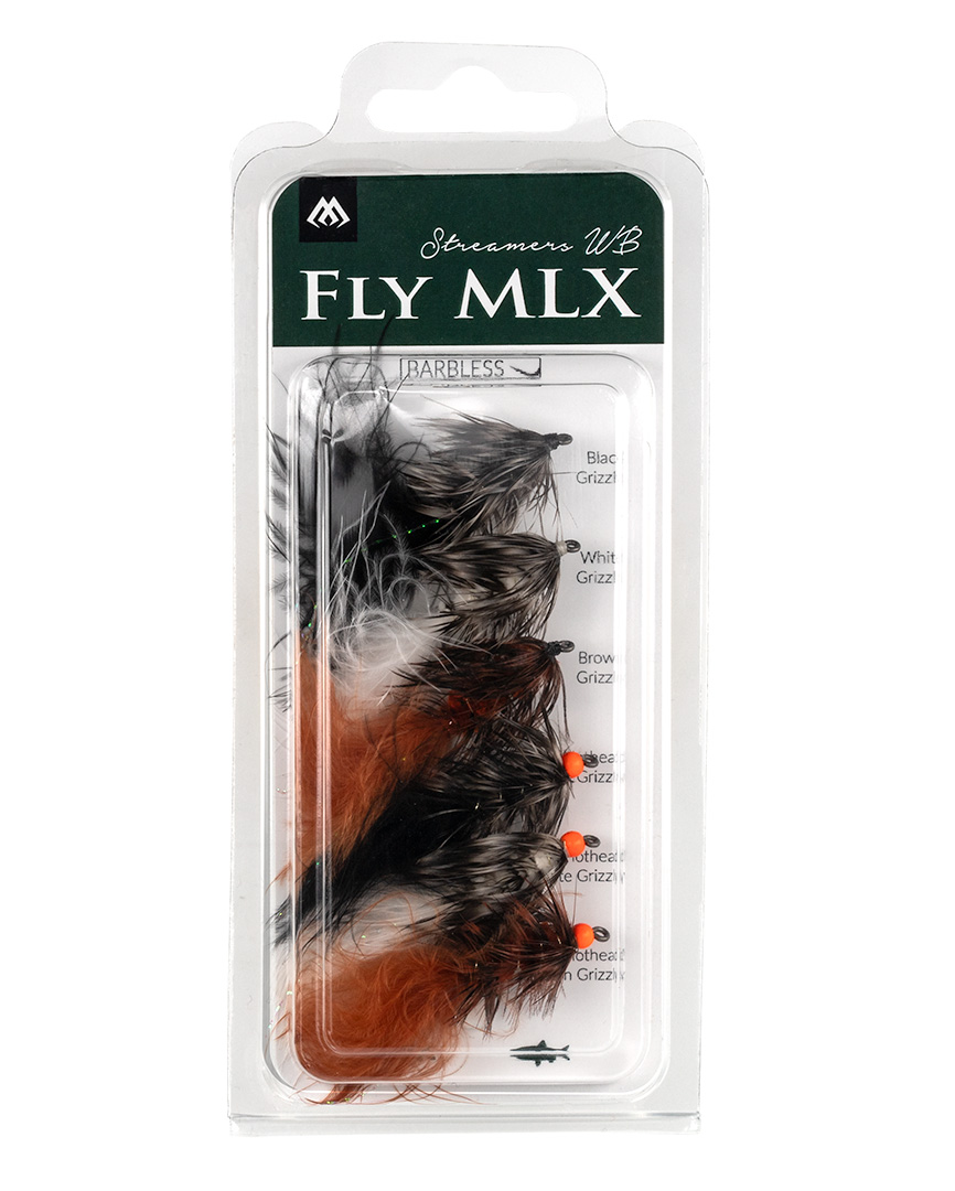 Mikado Sada Umělých Mušek Streamers Woolly Bugger Barbless 6ks