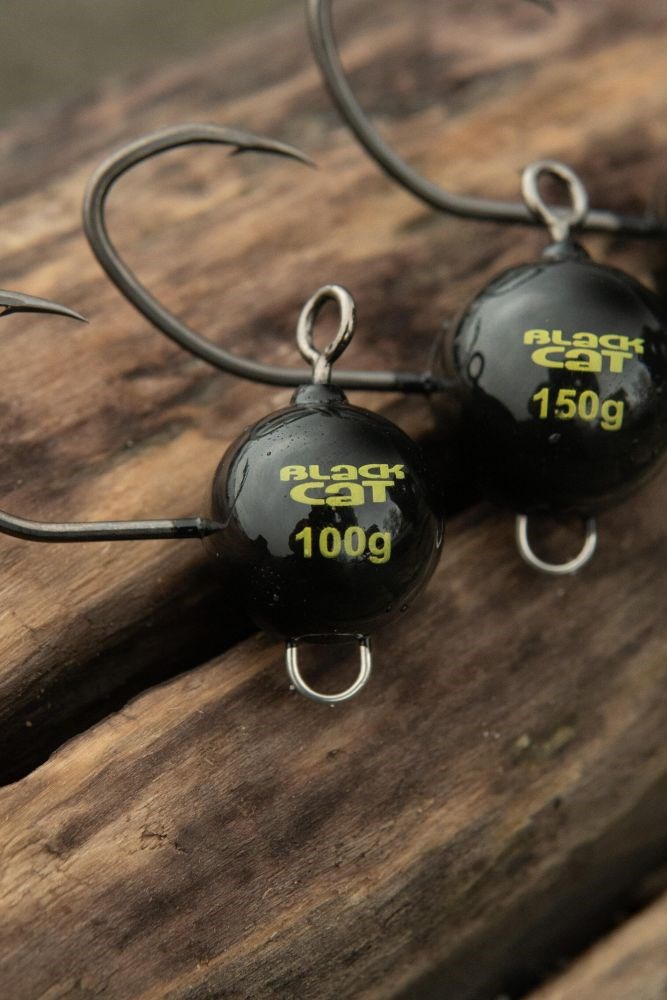 Black Cat Jigová Hlavička Mega Fireball Black DG Hmotnost: 100g, Velikost háčku: #6/0 (obrázek 3)
