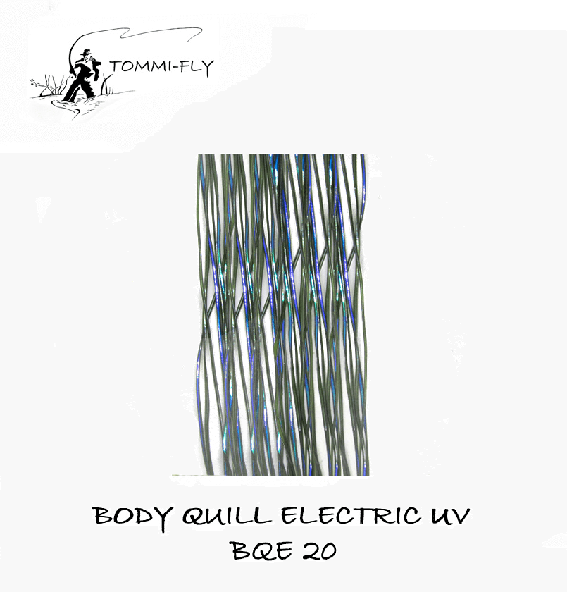 Tommi-Fly Body Quill Electric UV Peacock Black