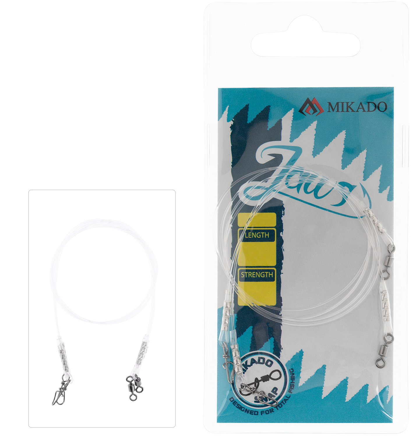 Mikado Fluorocarbonový Návazec Jaws Super Strong 0,84mm 2ks