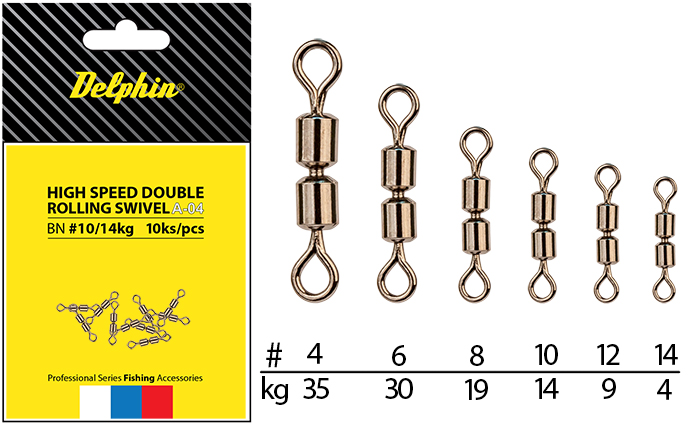 Delphin Obratlík Hi Speed Double Rolling Swivel Varianta: Velikost 4/35kg