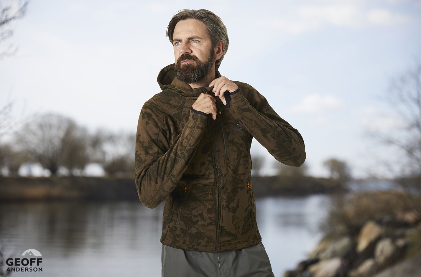 Geoff Anderson Mikina Mikro Fleece Hoody 3 Leaf Velikost: L - Obrázek 3