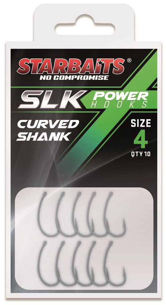 Starbaits Háčeky Power Hook PTFE TEFLON Curved Shank 10ks Počet kusů: 10ks, Velikost háčku: #4
