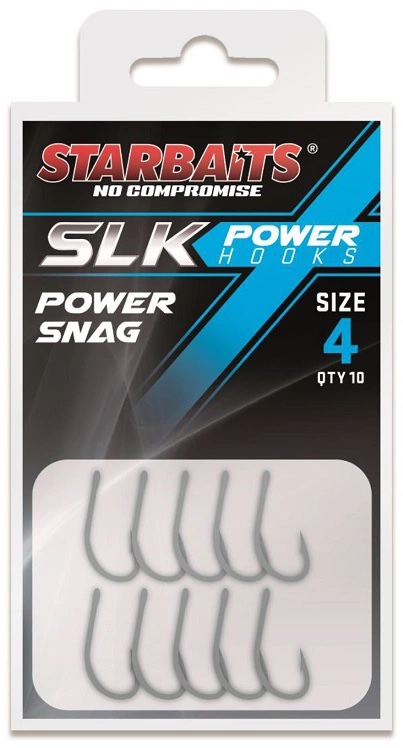Starbaits Háčky Power Hook PTFE Teflon Power Snag 10ks Počet kusů: 10ks, Velikost háčku: #8 - Obrázek 2
