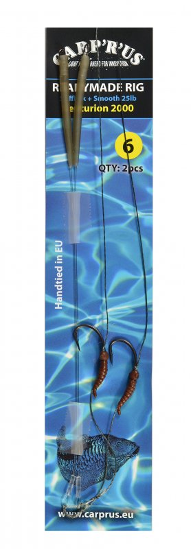 Carp ´R´ Us Carp´R ´Us Návazec Ready Combi Rig Stiff Link Smooth 25lbs Velikost háčku: #6 - Obrázek 3