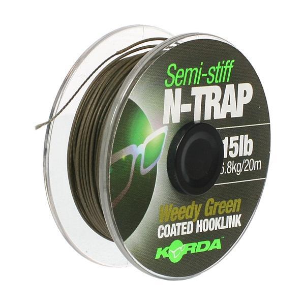 Korda Šňůra N-TRAP Semi -Stiff 20m Varianta: 15lb Silt