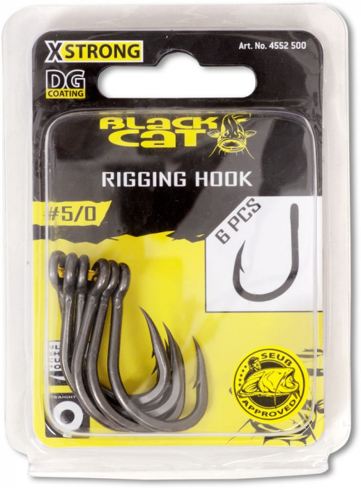 Black Cat Háčky S Protihrotem Rigging DG Coating - 6ks Velikost háčku: #5/0