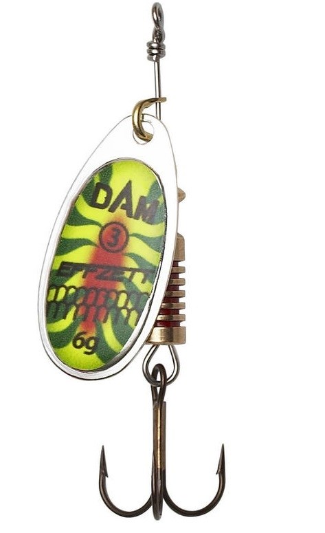 DAM Effzett Třpytka Standard Spinner Fire Shark Hmotnost: 6g, Velikost: 3