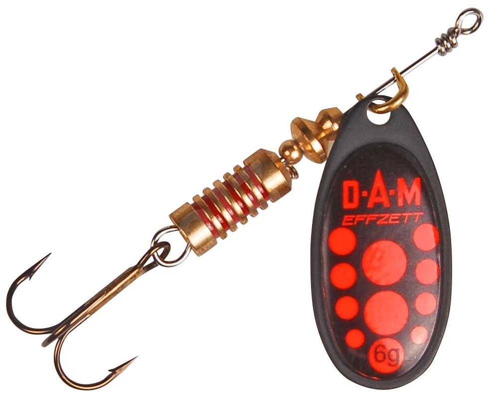DAM Třpytka EFFZETT STANDARD SPINNER BLACK RED Varianta: 4 g
