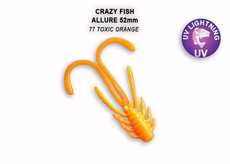 Crazy Fish Gumová Nástraha Allure 5,2cm Barva: 77 Toxic Orange, Délka: 5,2cm, Počet kusů: 6ks