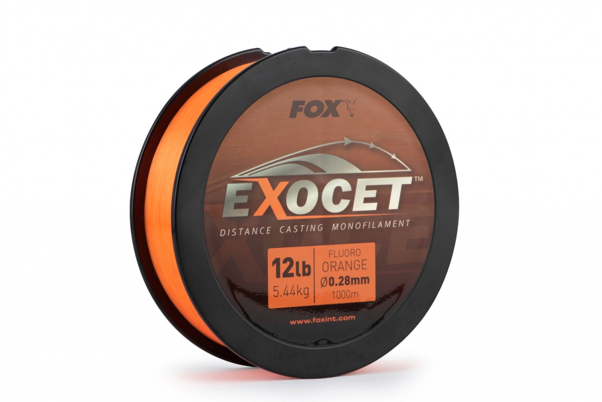 FOX Vlasec Exocet Fluoro Orange Mono 1000 m Nosnost: 10lb, Průměr: 0,26mm