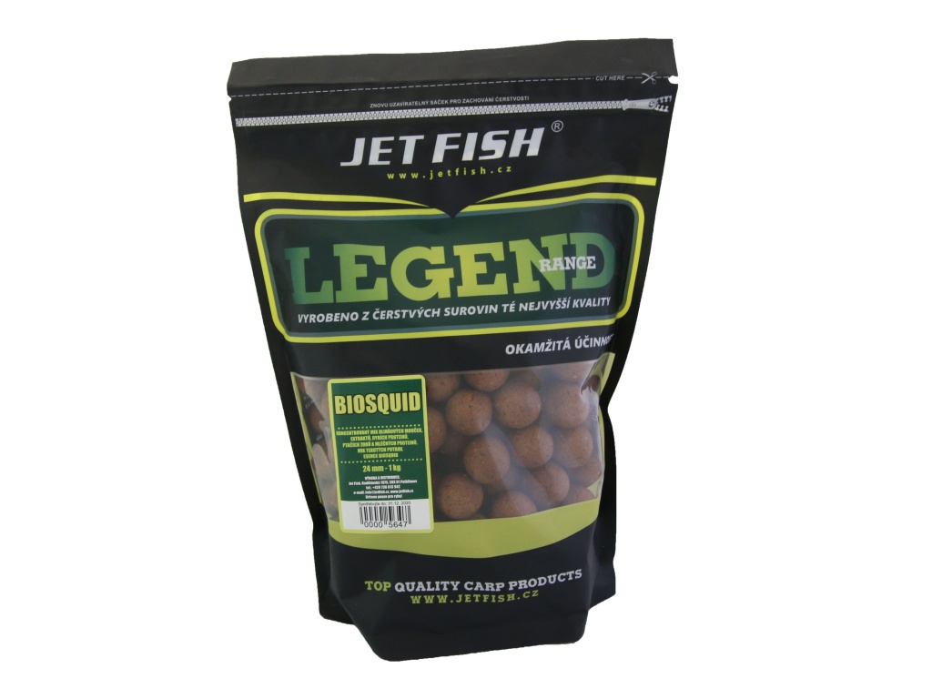 Jet Fish Boilie Legend Range Biosquid Hmotnost: 200g, Průměr: 12mm