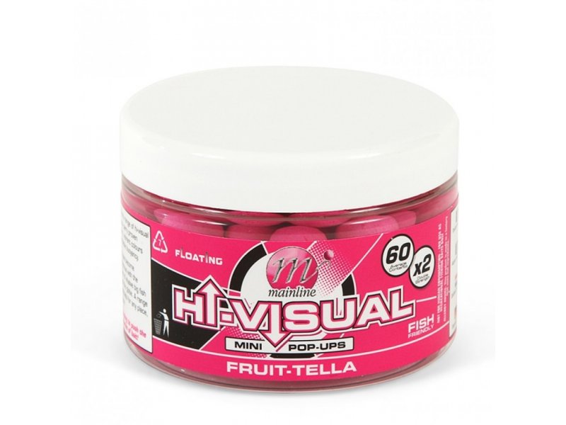 Mainline Boilies Pop-Up High Visual 12mm 250ml Průměr: 12mm, Příchuť: Pink Fruittella