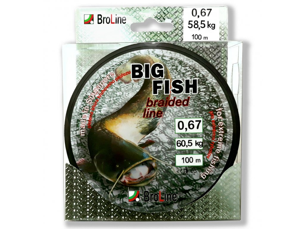 BROLINE Šňůra Big Fish 8x Dyn 167m Varianta: 0,75mm 60,5kg