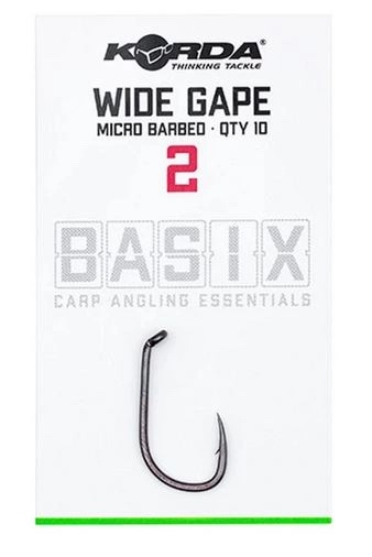 Korda Háčky Basix Wide Gape Hooks Barbed 10ks Velikost háčku: #8 - Obrázek 2