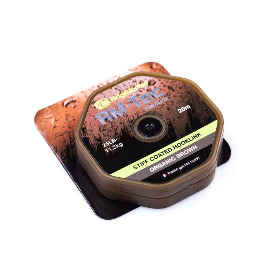 RidgeMonkey Šňůra RM-Tec Stiff Coated Hooklink 25lb 20m Barva: Camo (obrázek 8)