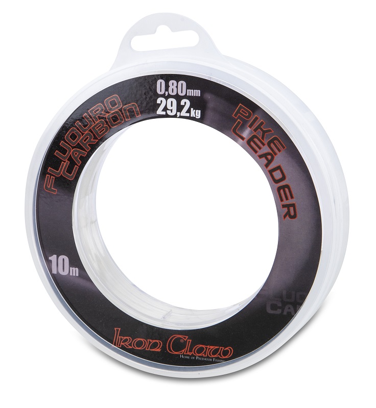Iron Claw Vlasec Fluorocarbon Pike Leader 10 m Nosnost: 34,5kg, Průměr: 0,90mm