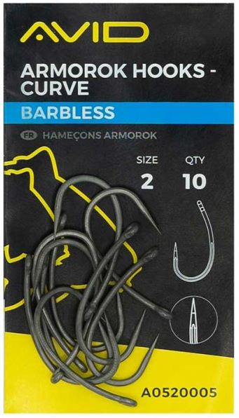 Avid Carp Háčky Armorok Hooks Curve Barbless Velikost háčku: #8