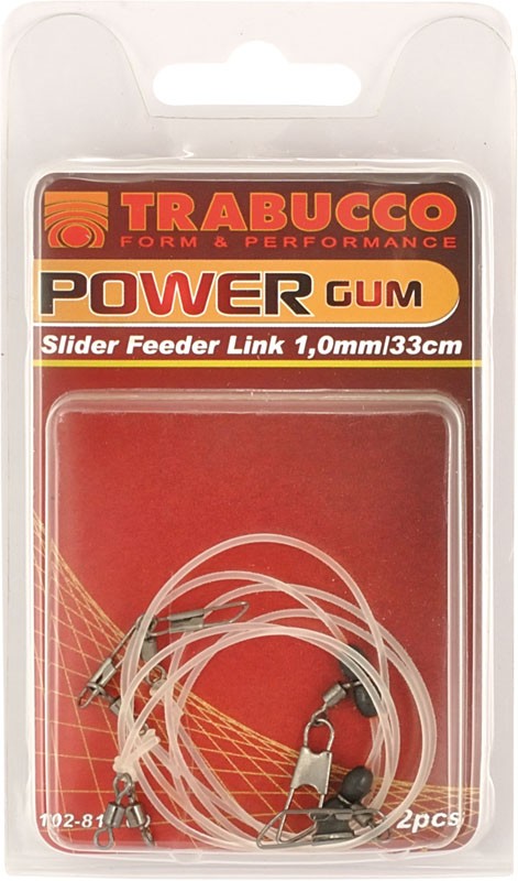 Trabucco Feederová Guma 2 ks,Navázané S Karabinkou, Obratlíkem - 1.0mm Varianta: 1,3mm