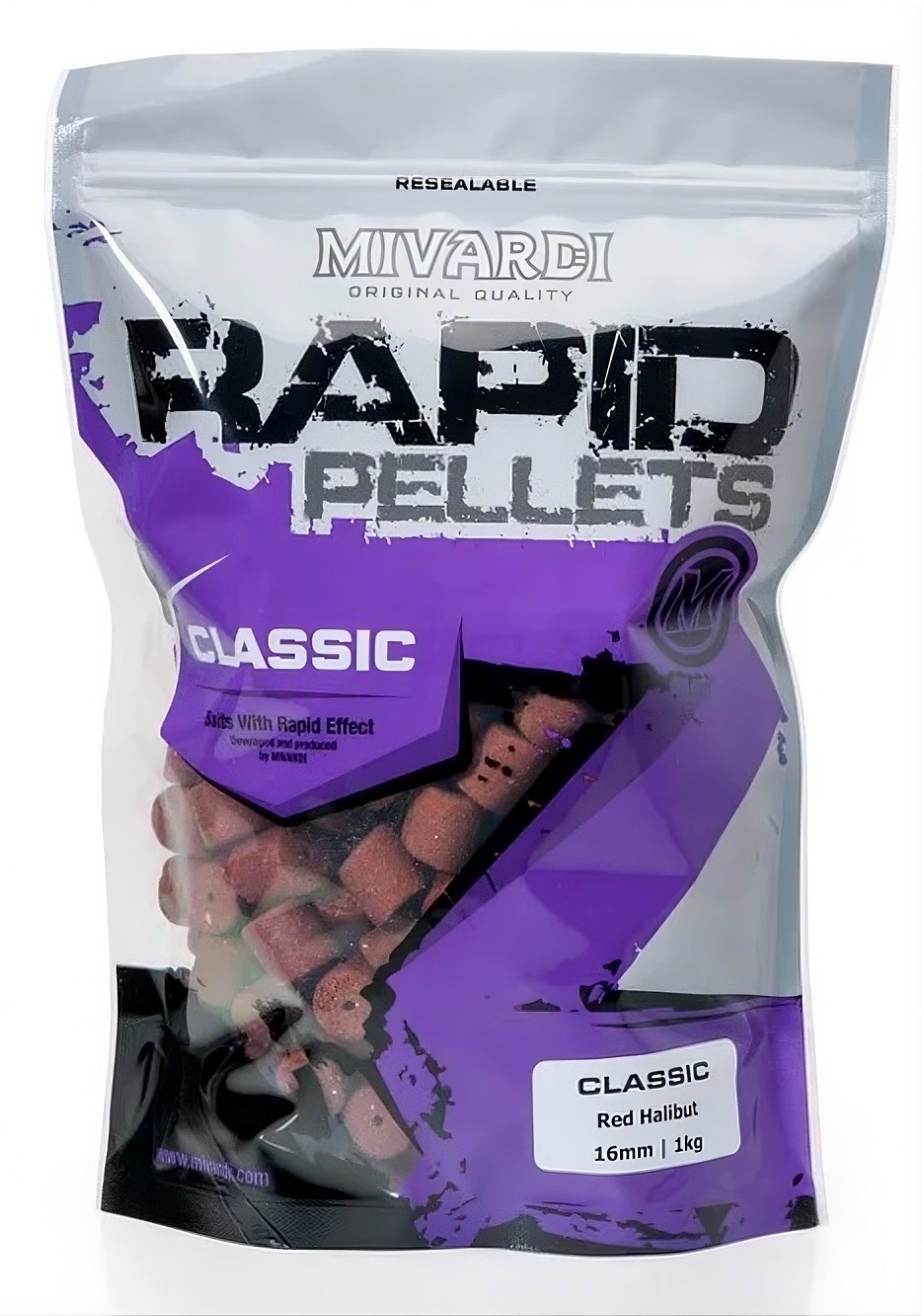 Mivardi Pelety Rapid Classic Red Halibut Hmotnost: 10kg, Průměr: 8mm