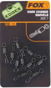 Fox Obratlík S Karabinkou Edges Kwik Change O Ring Swivels 10ks Varianta: Vel.7