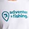 Adventer Fishing Tričko White & Bluefin (Velikost XXL)