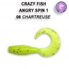 Crazy Fish Gumová Nástraha Angry Spin 06 Chartreuse