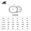 JK Fishing Strong Stainless Steel Hard Lure Bait Connector (Nosnost 90lb, Počet kusů 25ks, Velikost #4)