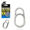 JK Fishing Strong Stainless Steel Hard Lure Bait Connector (Nosnost 90lb, Počet kusů 25ks, Velikost #4)