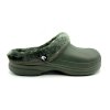 TexBase Pantofle Clogs Plné s Kožíškem Khaki (Velikost 46)