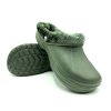 TexBase Pantofle Clogs Plné s Kožíškem Khaki (Velikost 46)