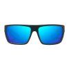2025 Bajio Palometa Sunglasses Black Matte Blue Mirror 1