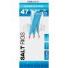 47 SALT RIG FEATHER BLUE WHITE #1/0 3H (Velikost háčku #1/0)