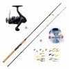 Mistrall přívlačový set s gumovými nástrahami (prut LAMBERTA XR SPIN 2,40m 10-30g)