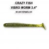 Crazy Fish Gumová Nástraha Vibro Worm 8,5cm 5 Ks