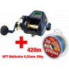 WFT Elektrický Multiplikátor Sea King 800 PR HP LH (levoruký)+ Šňůra WFT Multicolor 0,25mm 39kg 420m