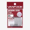 Vanfook Háčky Worm 55B Flat (Počet kusů 6ks, Velikost háčku #2/0)
